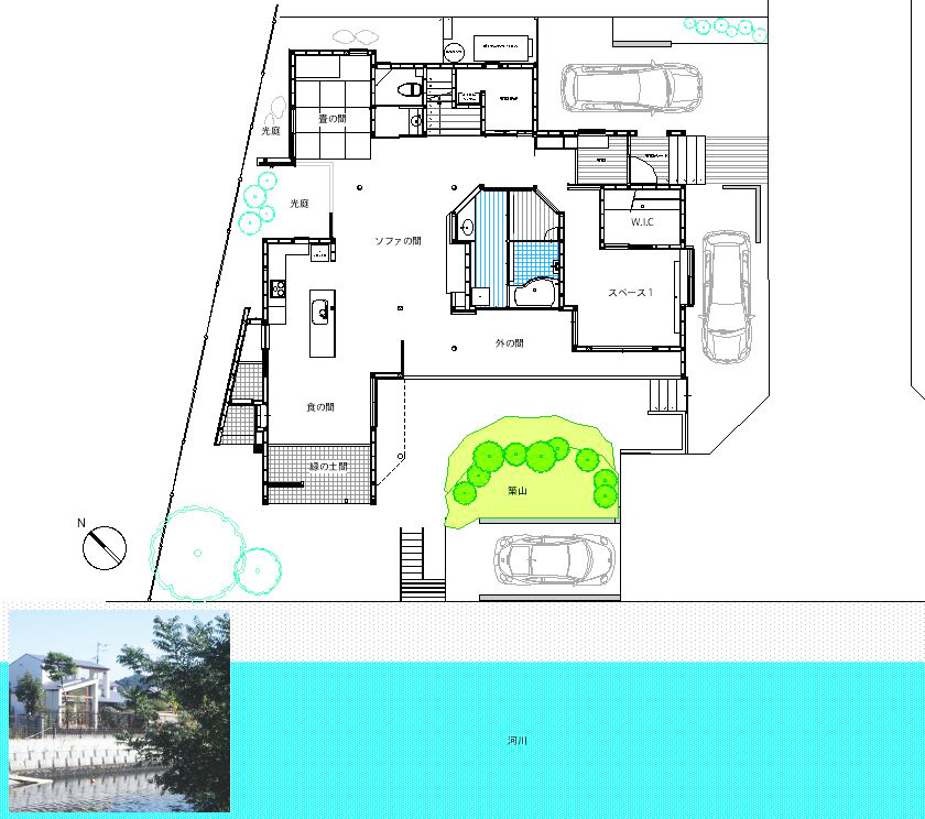正方形2個分480×240